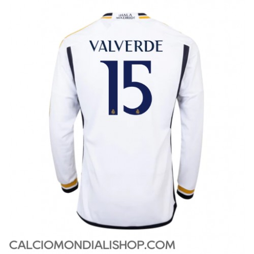 Maglie da calcio Real Madrid Federico Valverde #15 Prima Maglia 2023-24 Manica Lunga